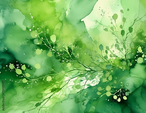 Abstract green watercolor