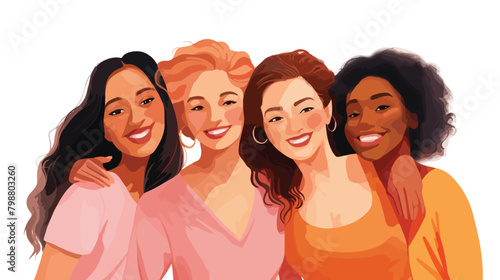 Diverse women portrait. Happy girls friends togethe © Hyper
