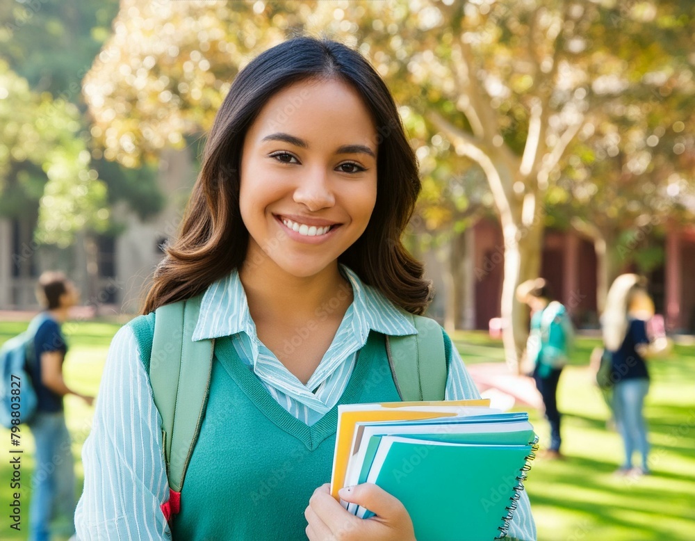 Asian beautiful female student portrait in campus. Asian beautiful female student portrait in campus.