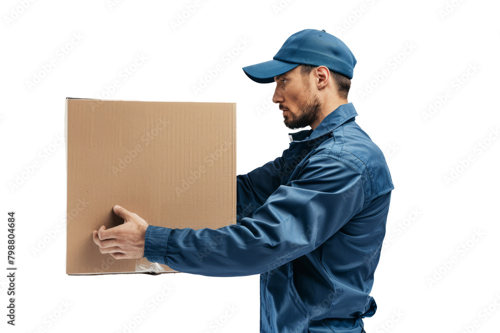 efficiency and speed of your courier service, ready to deliver the package without markings, on a neutral white background. efficiency and speed of your courier service, ready to deliver the package without markings, on a neutral white background.