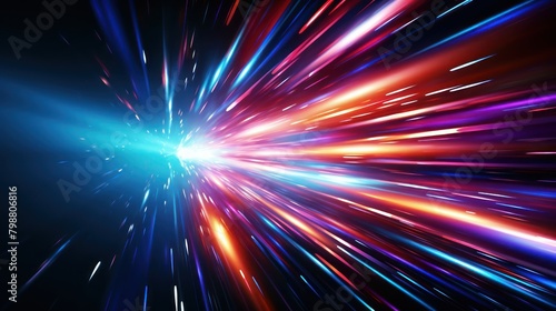 Abstract Colored Plasma Beams Shockwave UHD WALLPAPER