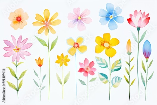 watercolor flowers, vibrant watercolor flowers