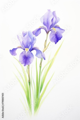 watercolor irises, intricate watercolor irises