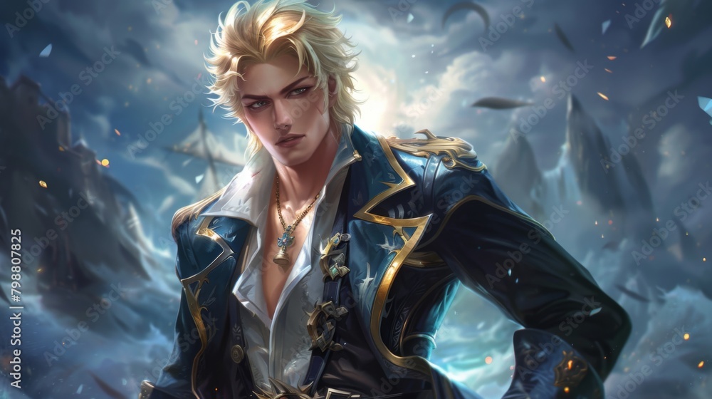 Obraz premium Fantasy superhero gaming wallpaper background