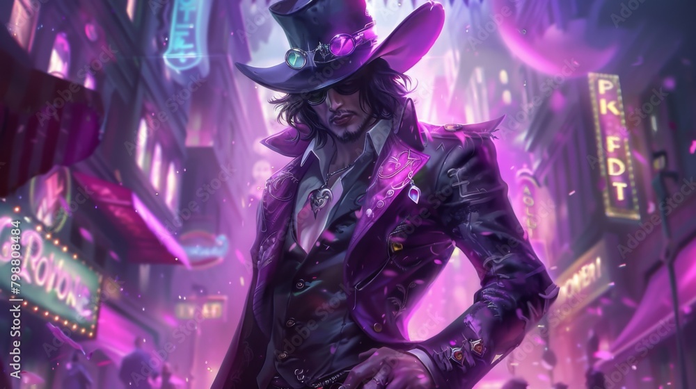 Fototapeta premium Fantasy superhero gaming wallpaper background