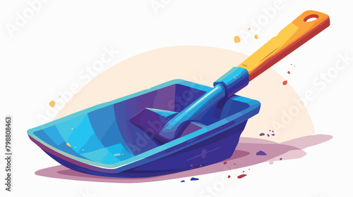 Dustpan scoop or shovel for housework. Dust pan wit photo