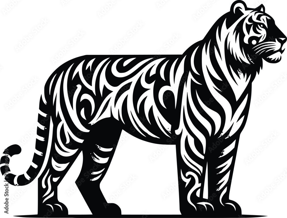 Obraz premium tiger silhouette