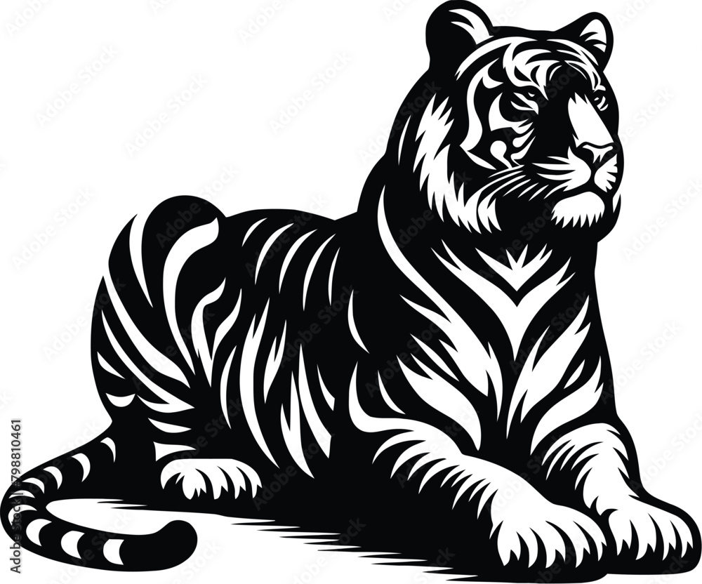 Obraz premium tiger silhouette