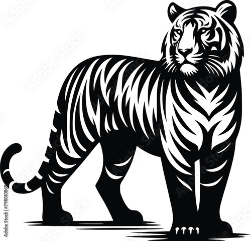 Wallpaper Mural tiger silhouette Torontodigital.ca