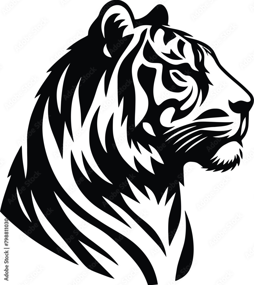 tiger silhouette tiger silhouette