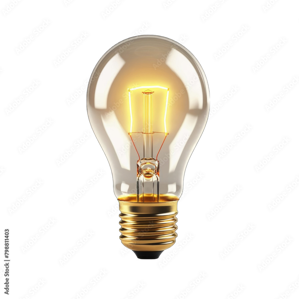 3D Lightbulb on white background. Light Bulb Brain 3D Lightbulb on white background. Light Bulb Brain