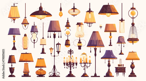 Electric table floor lamps lampshades ceiling chand photo