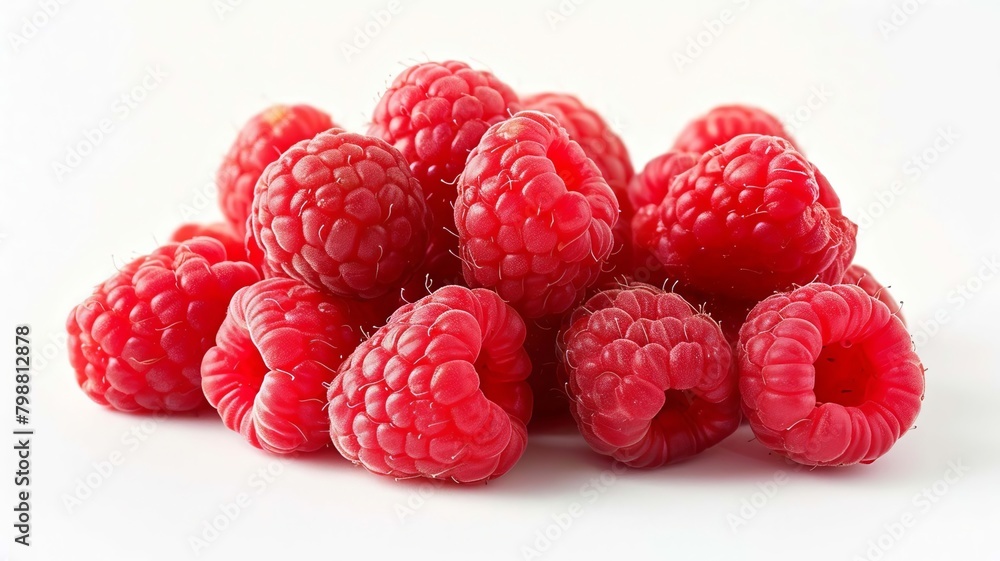 fresh raspberries isolated against background, Generative AI, fresh raspberries isolated against background, Generative AI,