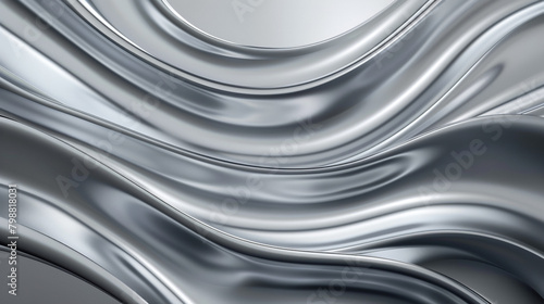 Elegant and Premium Silver Grey Minimal Wave Vector Design.