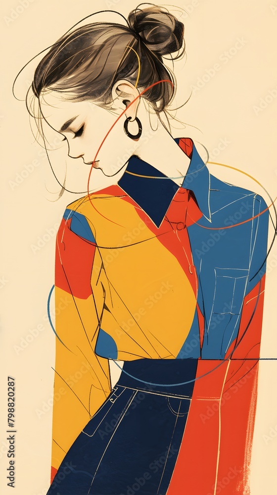 A beautiful woman's face, girl with fashionable style Ai Generated A beautiful woman's face, girl with fashionable style Ai Generated