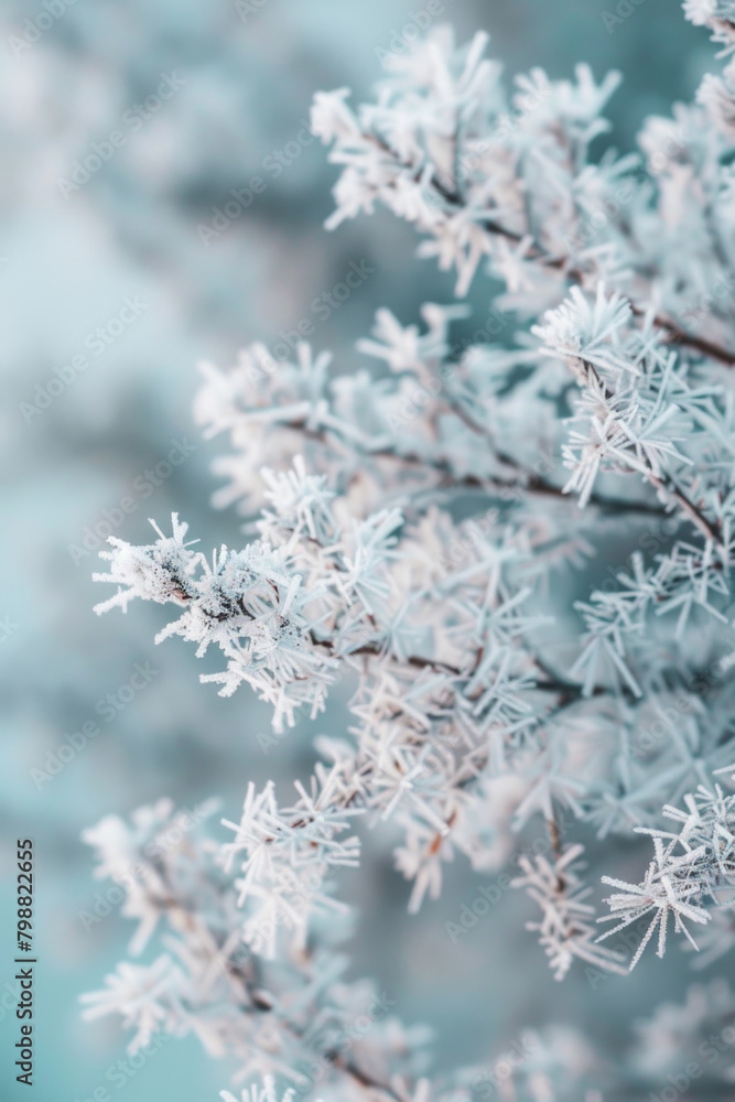 Textured intricate frost patterns and icy formations, offer a chilly and wintery backdrop, perfect for conveying coziness and seasonal charm in holiday-themed branding.