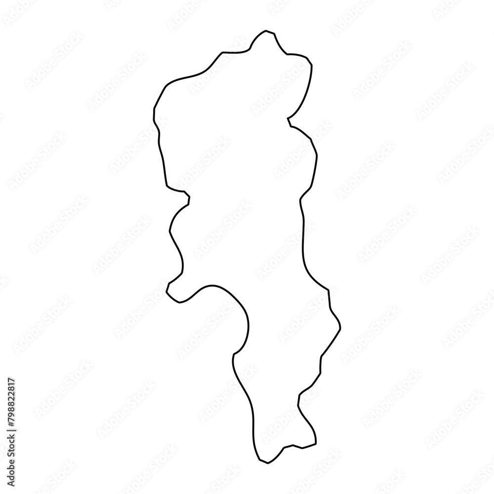 Sal island map, Cape Verde. Vector illustration.