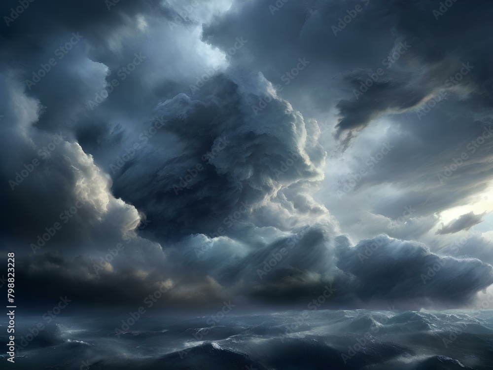 Stormy clouds background - highly detailed weather scenario.