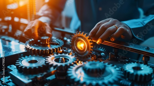 Business process automation introduces efficiency and precision, transforming routine tasks into strategic assets for enterprise growth, business concept photo