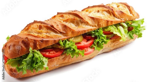 Sandwich Against White Background