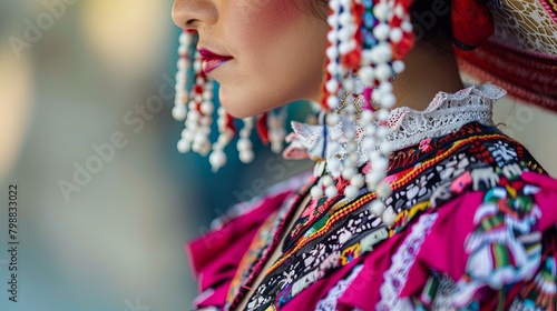 Mexican Charro Dressed Eccentrically Close Up photo