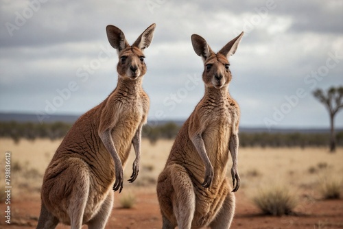 An image of two Kangaroos
