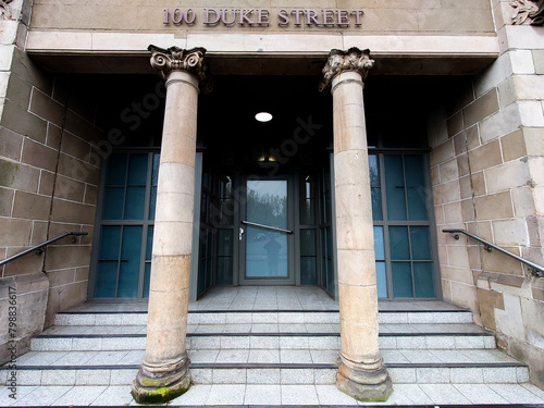 entrance to an old building