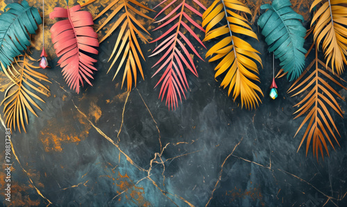 colorful leaves hanging down background wallpaper beautiful background