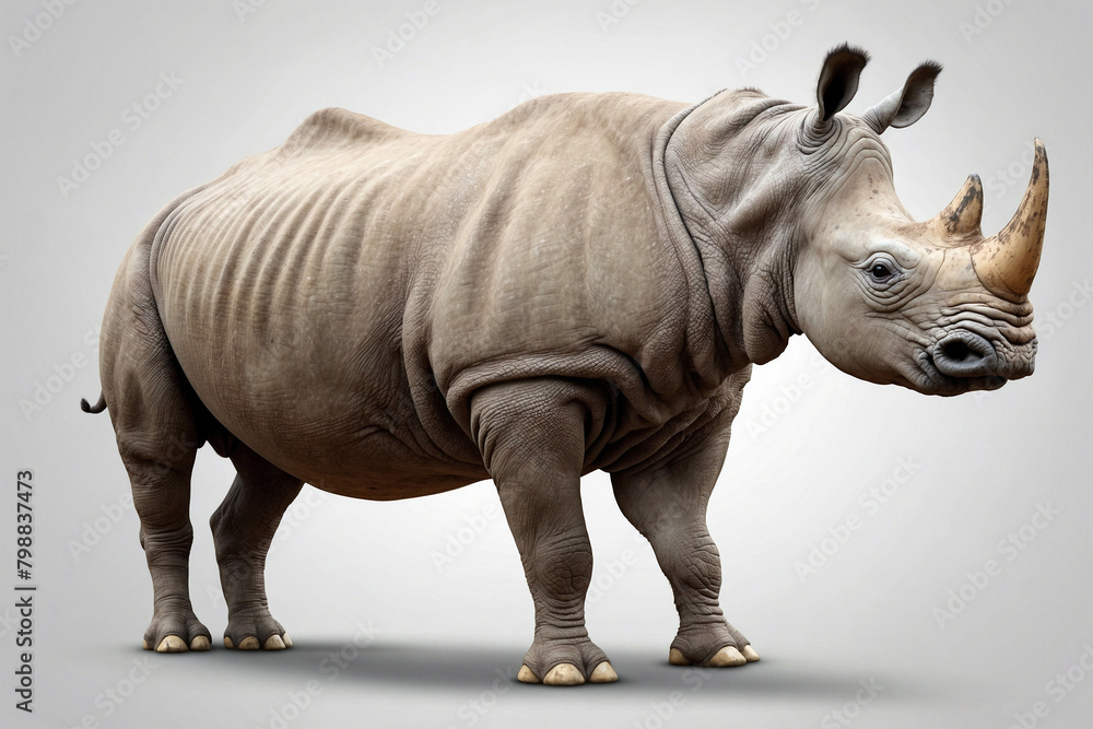 Naklejka premium An image of a Rhinoceros