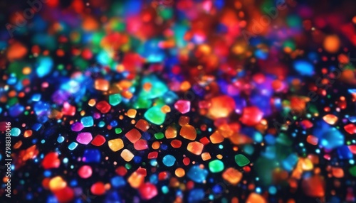 'gital fractal Fantasy red bokeh galaxy. rendering. background. art. Rainbow black green Abstract orange confetti square 3D texture. blue background burst colours energy explosion fr'