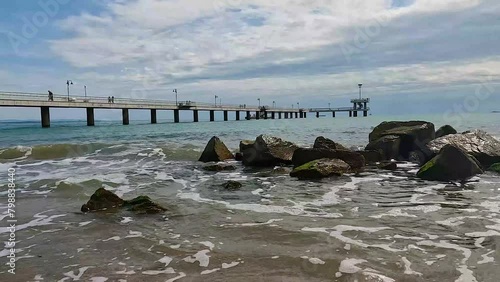 Wallpaper Mural Burgas Pier,the symbol of the city.Burgas is one of the most vibrant cities in Bulgaria, having a wide public beach and turquoise water. Torontodigital.ca