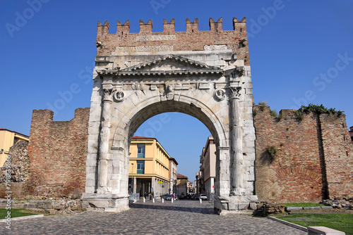 Arco di Augusto triumphal gate in Rimini Italy
