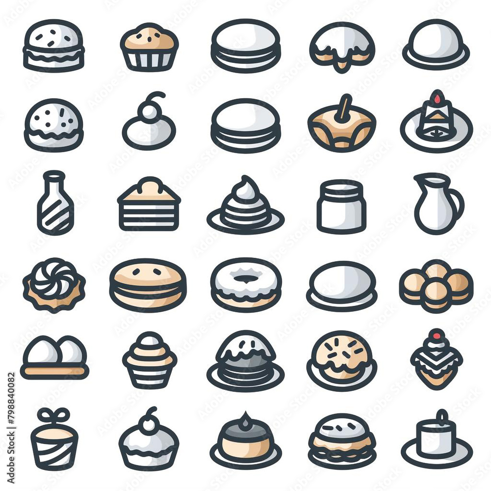 Bread maker icon set simple design Bread maker icon set simple design
