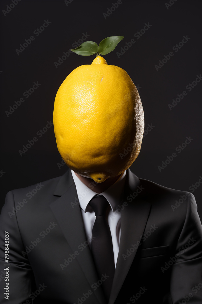 custom made wallpaper toronto digitalBusinessman with a lemon head