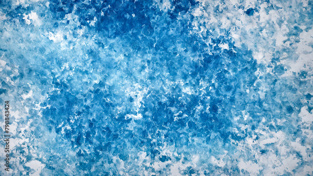 Abstract blue background. Texture of blue acrylic paint