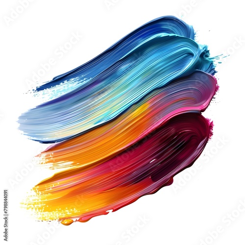 abstract paint color on the white background