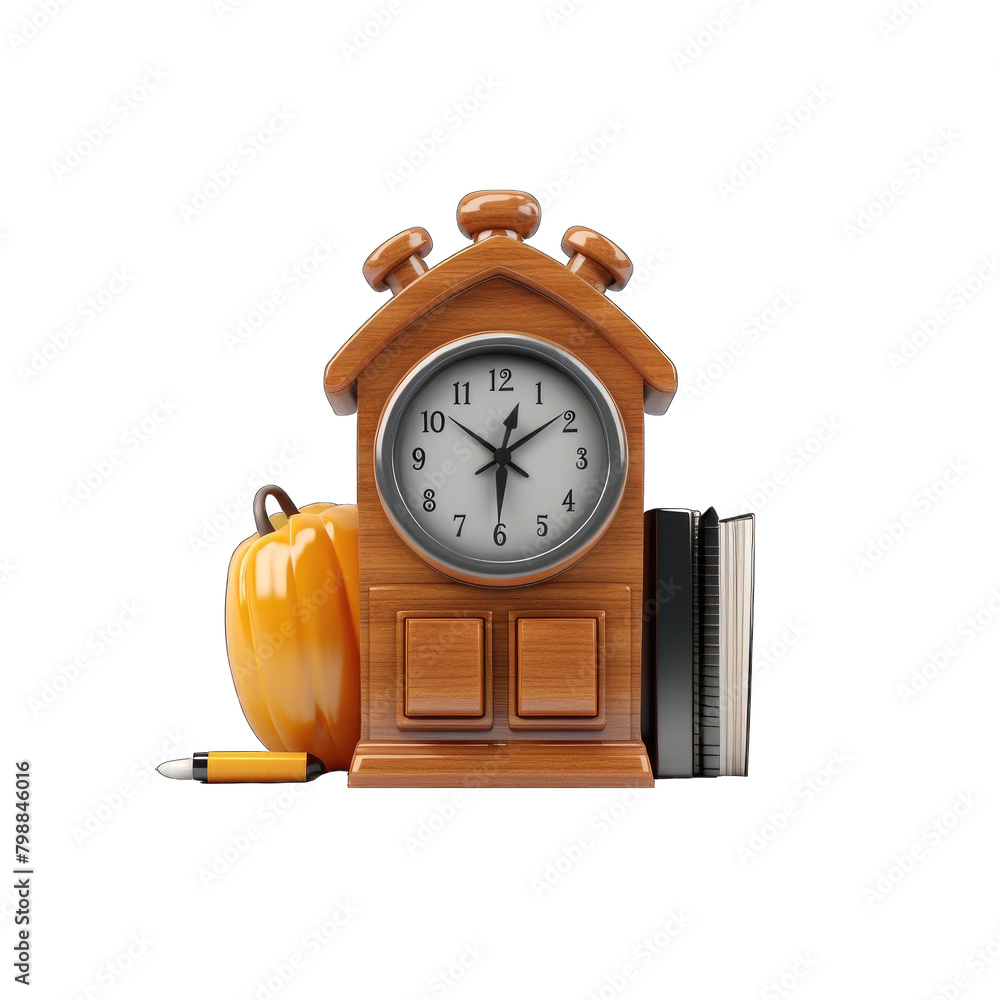 Naklejka premium 3d rendering of back to school icon on white background