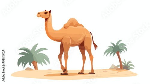 Cute camel in Scandinavian style. Adorable African © iclute