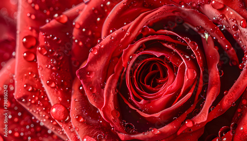 Beautiful red rose flower  closeup