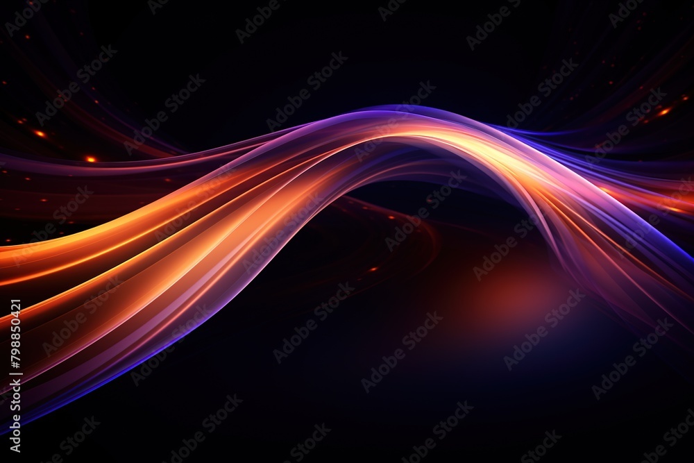 Naklejka premium Abstract background with colorful lines, in the style of glowing lights, vibrant, bright backgrounds.