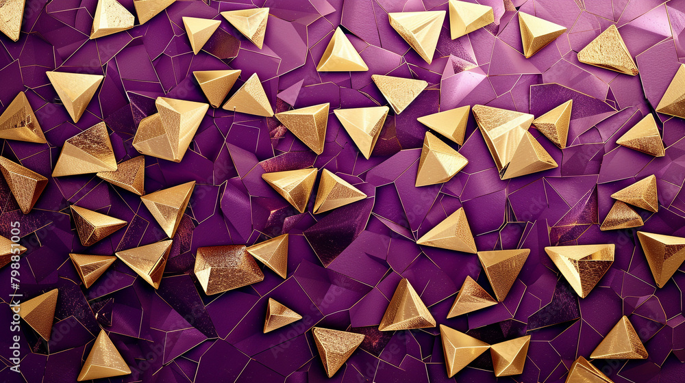 Royal Purple and Gold Polygon Background Royal Purple and Gold Polygon Background