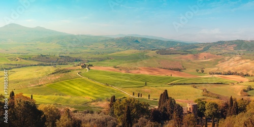 landscape Val D'Orcia Tuscany Italy photo