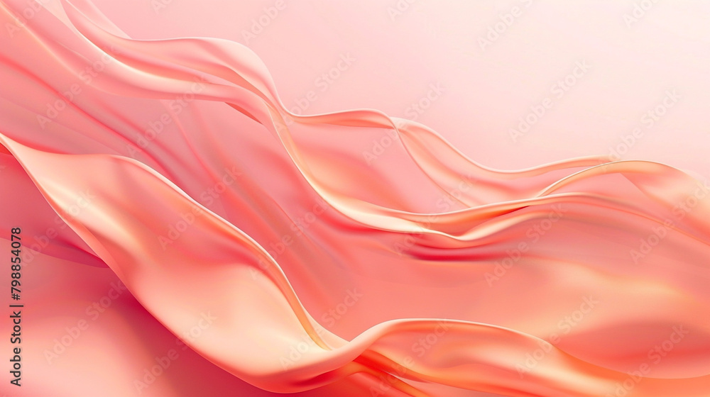 Soft Fluid Wave Design in Peach Pink Soft Fluid Wave Design in Peach Pink