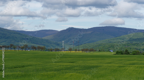 Landscape of Slovakia, Vihorlat mountains in spring.