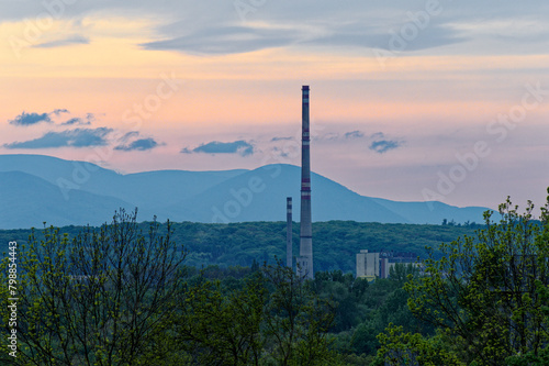 Landscape and industry in Slovakia, Humenne photo