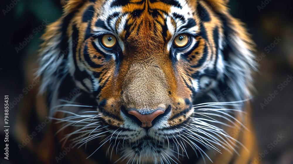 Close up view portrait of a Tiger Close up view portrait of a Tiger