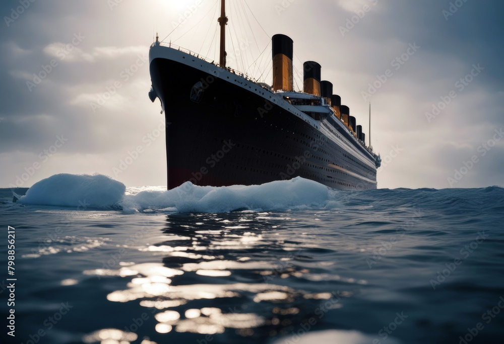 Fototapeta premium big boat afternoon cruises fateful iceberg catastrophic luxury