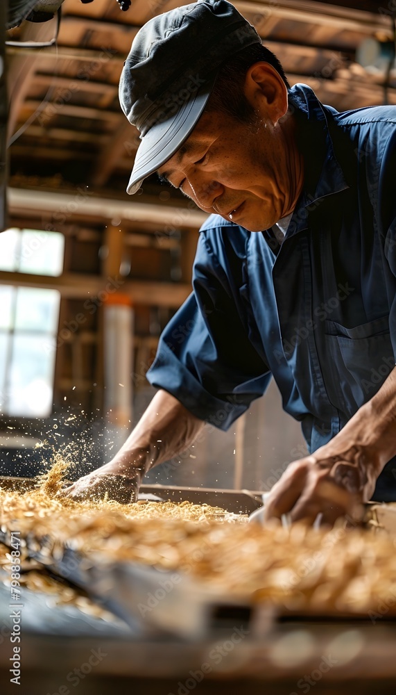 Skilled Craftsman Meticulously Shaping Wood in a Workshop,Driven by Passion for Continuous Improvement Skilled Craftsman Meticulously Shaping Wood in a Workshop,Driven by Passion for Continuous Improvement