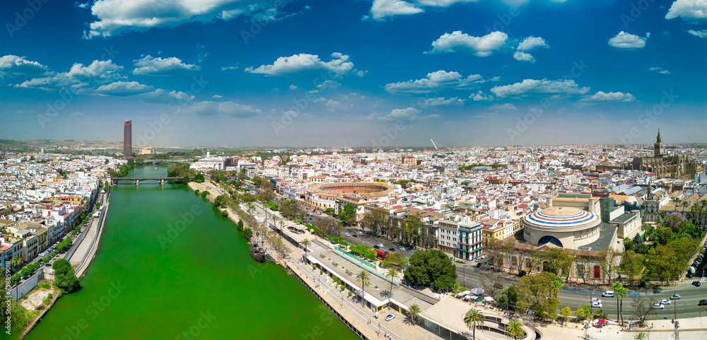 Fototapeta premium Aerial view of Sevilla, Andalusia. Southern Spain