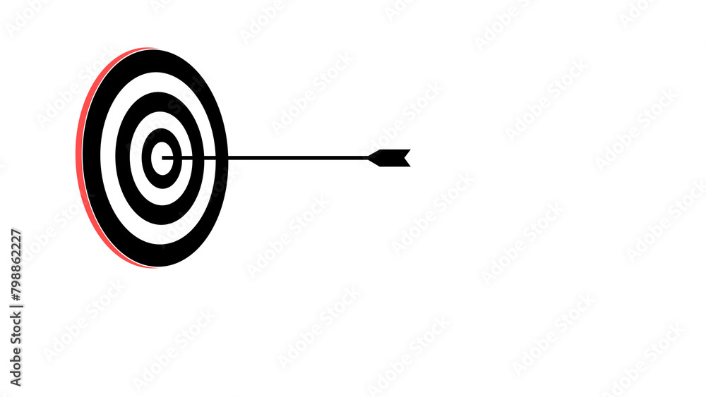 Target arrow icon. Target with arrow on the white background. Target arrow icon. Target with arrow on the white background.